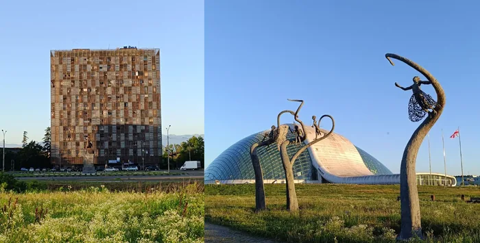 Здание бывшего парламента и дом в Кутаиси